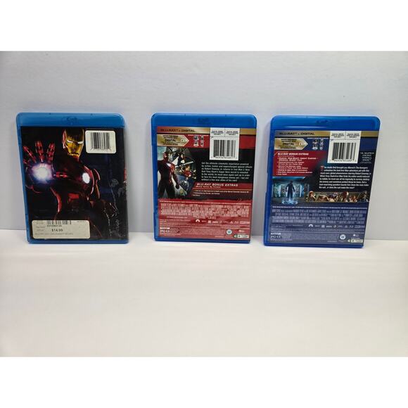 Marvel Iron Man Trilogy| 1-3| Blu-ray Collection Bundle | Disney Lot - Picture 2 of 2